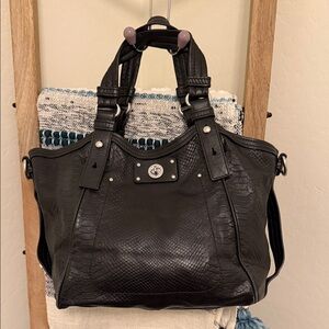 Marc Jacobs Black Textured Satchel
